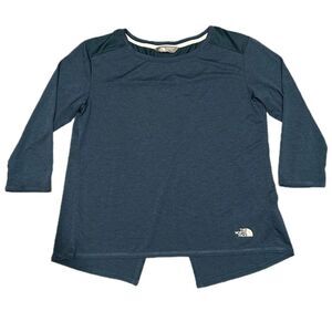 The North Face Women’s Teal 3/4 Sleeve Open Back Lightweight Top Medium